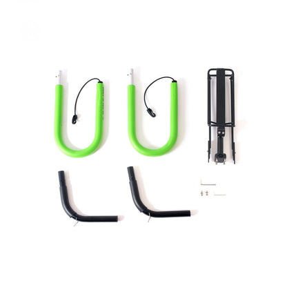 PAT RACKS Premium Longboard Bike Rack – Dual Arm Bicycle Carrier, 12mm Foam, Adjustable Seat Post Attachment, Easy Fast Install, Longboards, SUP Paddle Boards, Shortboards, Bodyboards, Boogie Boards