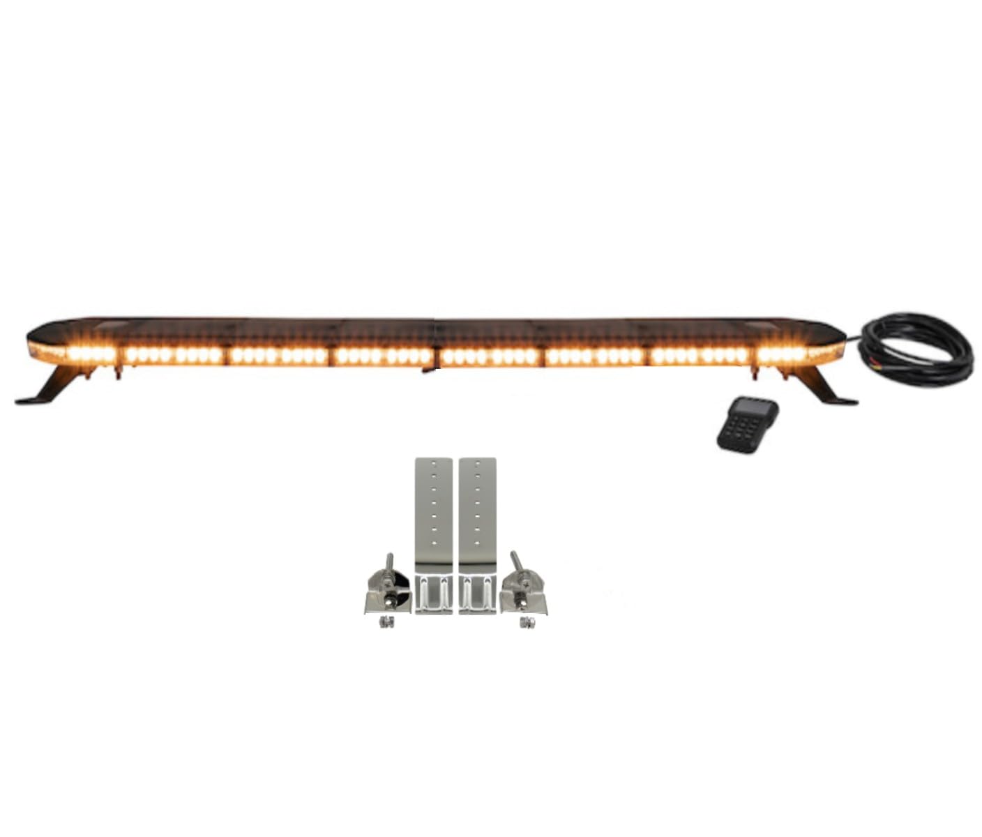 Buyers Products 8893048 – 48 Inch LED Light Bar with Wireless Controller, SAE J845 Class 1 Amber Emergency Light Bar, IP67 Waterproof Rechargeable Truck Light Bar for Work Trucks and Safety Vehicles