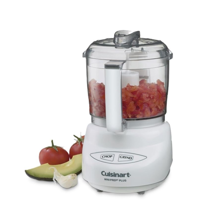 Cuisinart Mini-Prep Plus Food Processor, 24-Ounce Mini Food Processor to Chop Herbs, Vegetables, and Hard Cheese, 24-Ounce Work Bowl, Reversible Stainless Steel Blade, DLC-2ABC, Brushed Chrome