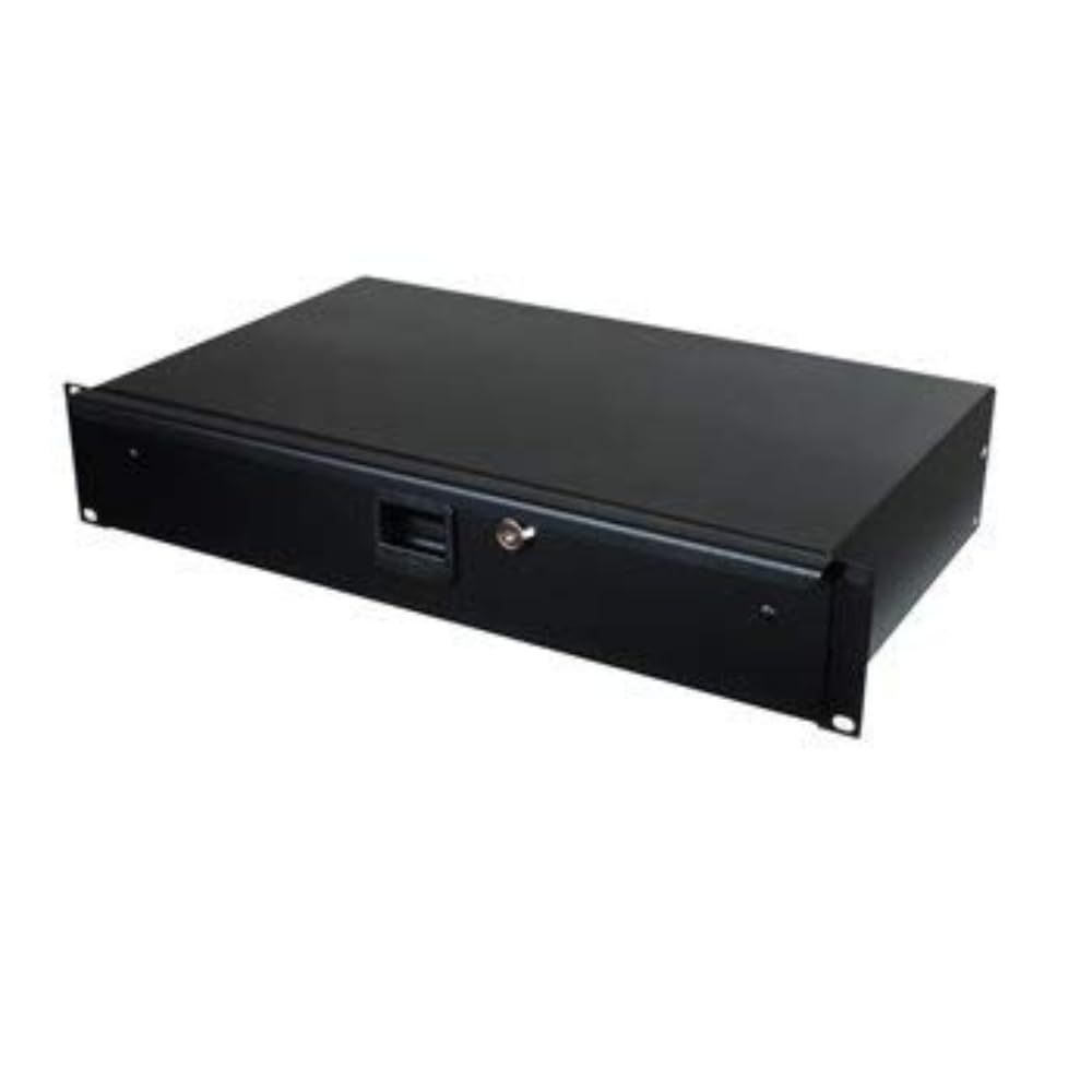 Penn Elcom 3233LK 3 Space (3U) Steel Rack Drawer with Slam Latch & Keyed Lock, 15.25 Inch Deep