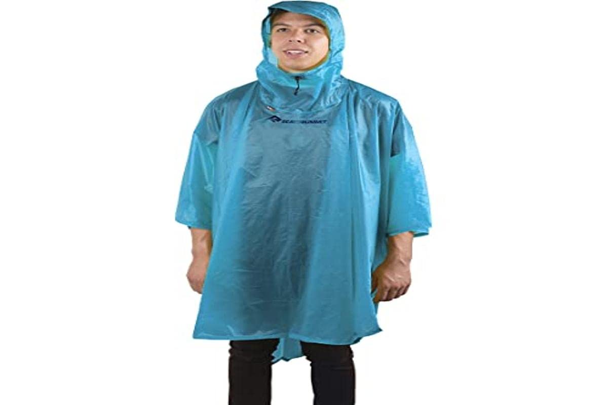 Sea to Summit Ultra-SIL Nano Poncho Raincoat and Pack Cover, Pacific Blue