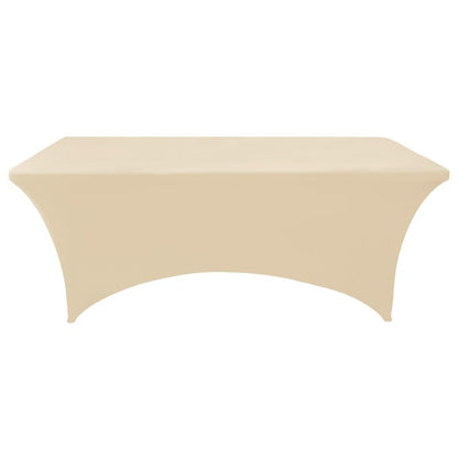 ZarzaaSik 2-Pack 6ft Spandex Table Covers for Rectangle Standard Folding Tables - Wrinkle Resistant Stretch Tablecloths - Ultimate Fitted Table Protector for Parties, Trade Shows, Banquet