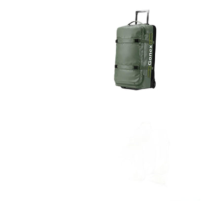 Gonex Travel Compression Packing Cubes Set, 6 Pcs, Green & Rolling Duffle Bag with Wheels, 25 inch, Olive