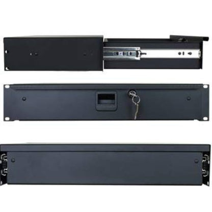Penn Elcom 3233LK 3 Space (3U) Steel Rack Drawer with Slam Latch & Keyed Lock, 15.25 Inch Deep