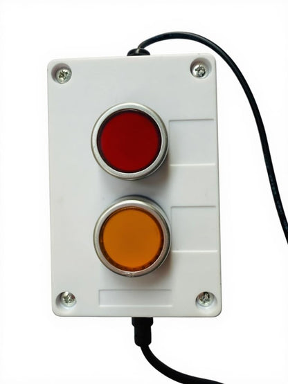 XUNDE LED Tower Lights 2 Stack Super Bright Red/Yellow Signal Lamp ON/Off Switch Industrial Adapter Andon Light Extension Cord，US Plug