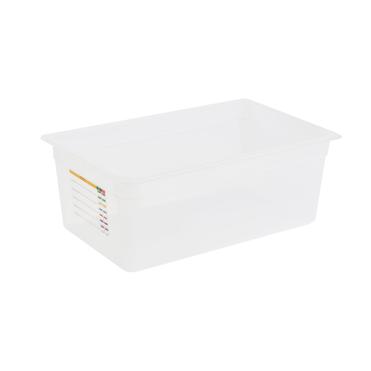 Restaurantware Food Storage Container 10 Pack of 20.7 x 12.6 x 7.8 Inches Plastic Stackable Storage Box White Reusable Label Container Dishwasher Safe For Restaurants And Kitchens