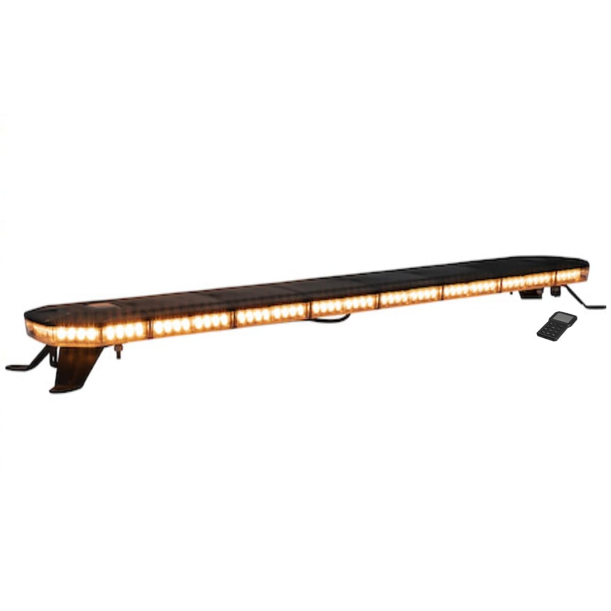Buyers Products 8893048 – 48 Inch LED Light Bar with Wireless Controller, SAE J845 Class 1 Amber Emergency Light Bar, IP67 Waterproof Rechargeable Truck Light Bar for Work Trucks and Safety Vehicles