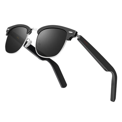 Smart Sunglasses Glasses for Men Women with AAC Speaker Open Ear Music Touch Buttons Remote Photo Voice Assistant Hand-free Calling, Unisex Audio Intelligent Bluetooth 5.0, Great Gift for Friends