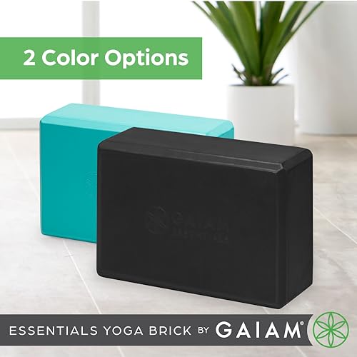 Gaiam Essentials Yoga Brick EVA Foam Block Accessories for Yoga, Meditation, Pilates, Stretching - 2 Pack