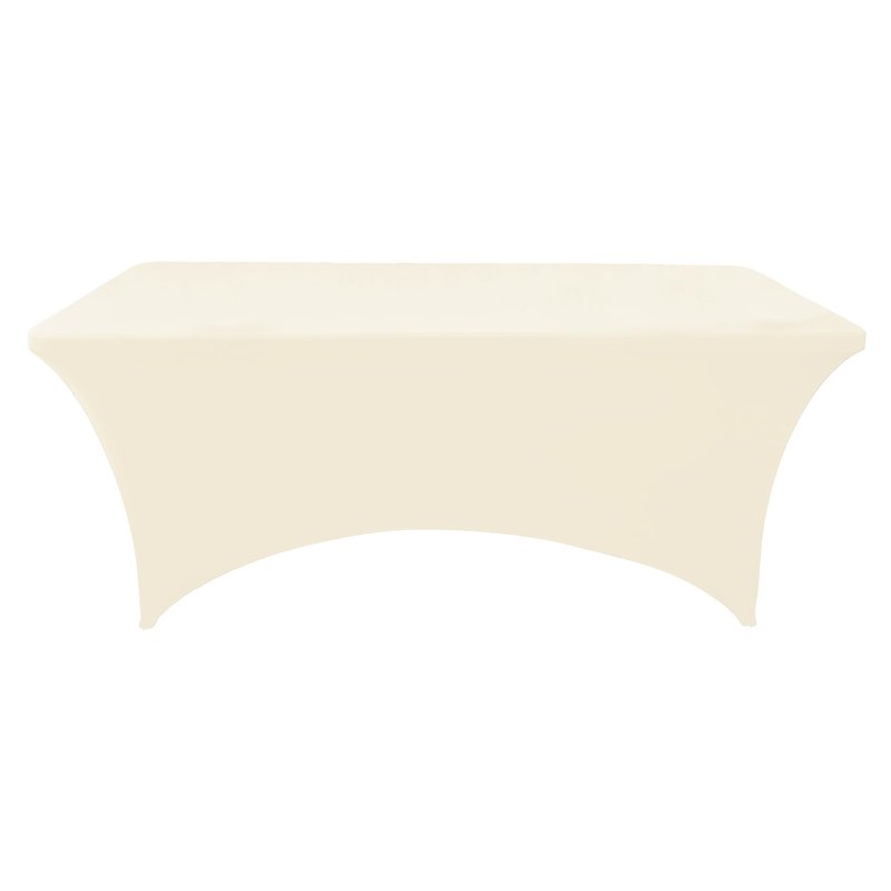 ZarzaaSik 6-Pack 4ft Spandex Table Covers for Rectangular Folding Tables - Wrinkle Resistant Stretch Tight Table Cloths - Ultimate Fitted Table Protector for Parties, Trade Shows, and Wedding