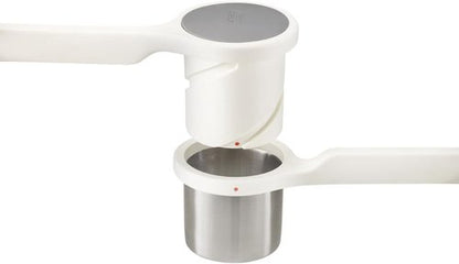 Joseph Joseph Helix Potato Ricer - Ergonomic Twist-Action Masher for Smooth Vegetable Purees | Stainless Steel