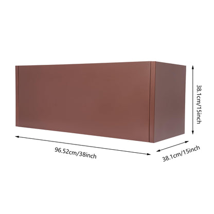 Ginelm 38”L x 15”W x 15”H Metal Long Planter Box for Outdoor Plants Large Rectangular Planter Boxs Spliced Flower Pot for Flowers Garden