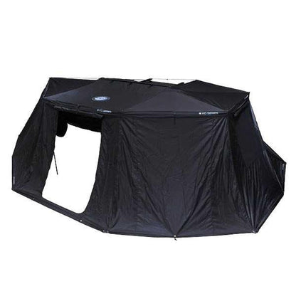 Overland Vehicle Systems - XD Nomadic 270 - Awning Wall 3 W/Black Out, Driver Side, Grey Hex, Black Trim W/Storage Bag