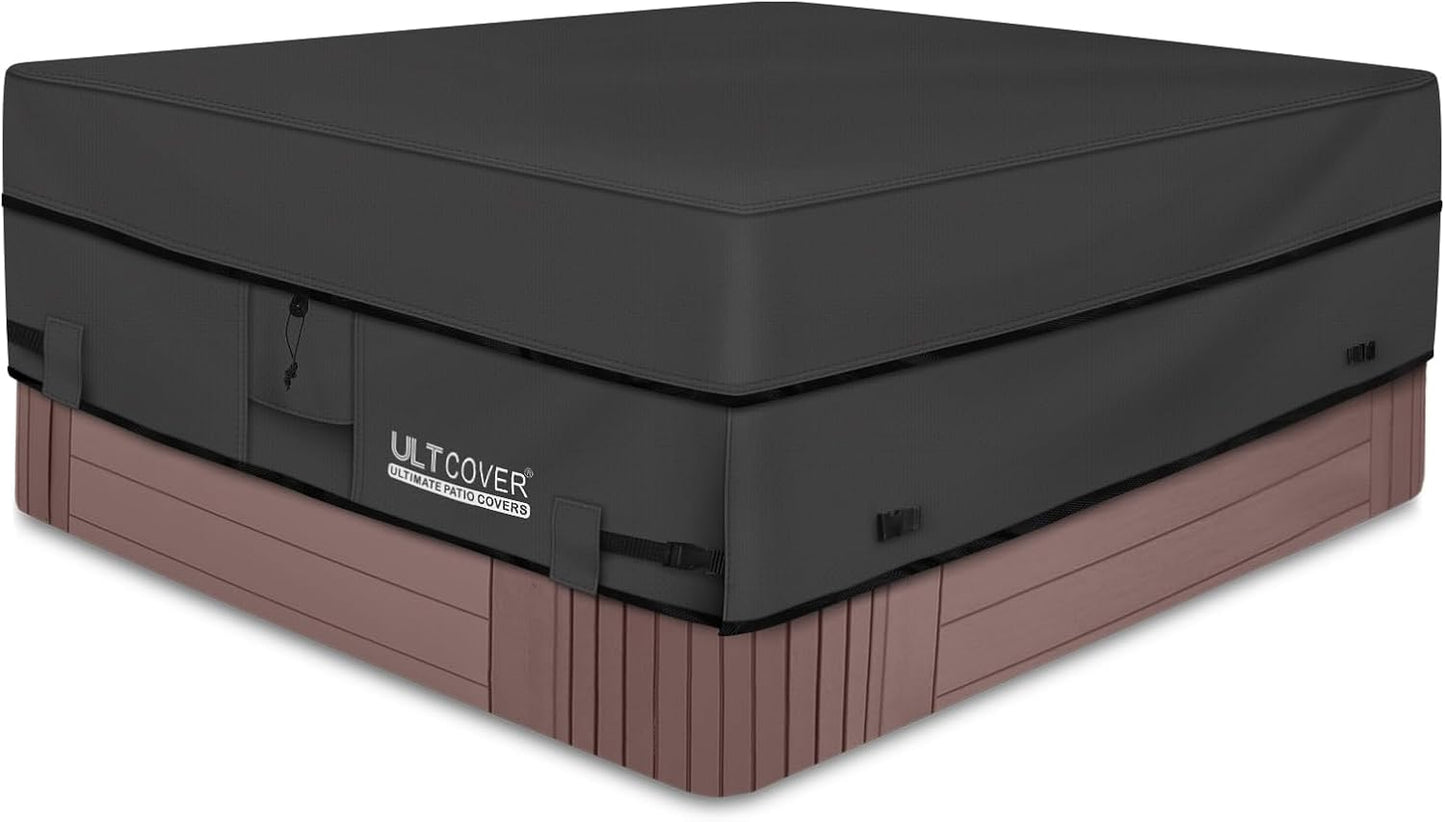 ULTCOVER Waterproof Hot Tub Cover - Durable 600D Polyester, 85 x 85 Inch, Black