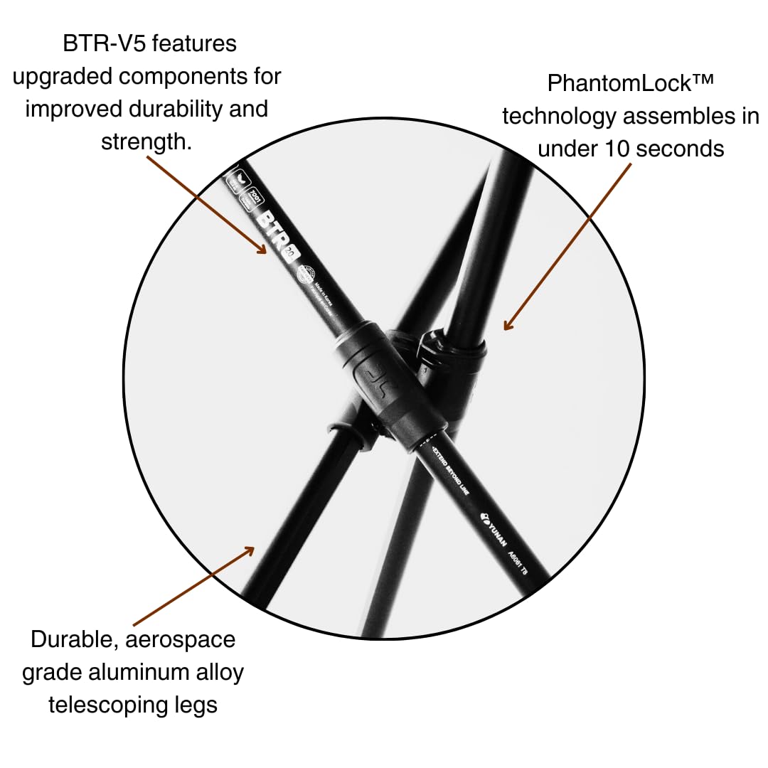 Hillsound BTR Stool for Ultralight Backpacking & Hiking, Lightweight Camping Chairs, Compact Portable Outdoor Seat, Hunting Adventures, Durable Tripod Design, Made in Korea