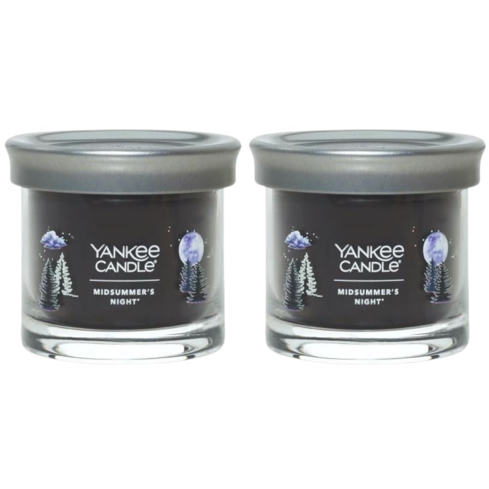 Yankee Candle Small Tumbler Scented Single Wick Jar Candle, Midsummer's Night, Over 20 Hours of Burn Time, 4.3 Ounce (Pack of 2)
