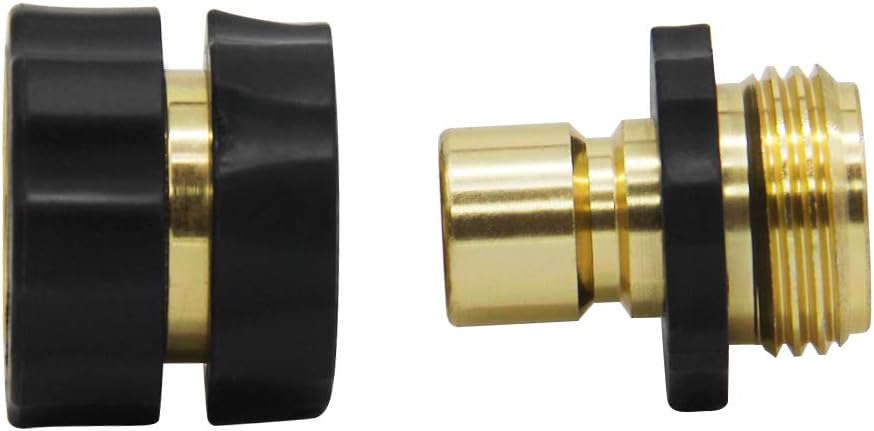 Twinkle Star Garden Hose Fitting Quick Connector Set - 3/4 Inch Male & Female Adapters (4 Pack)