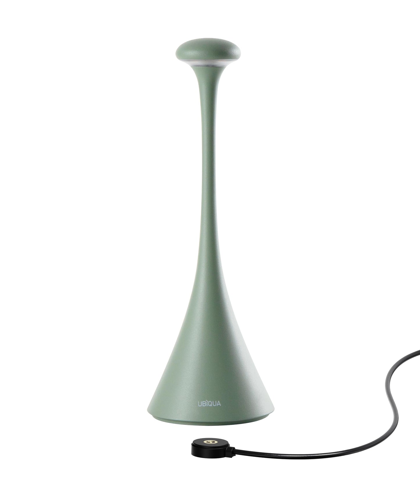 UBIQUA Rechargeable Cordless Table Lamp, Cordless Table Lamps Rechargeable with Touch Controls, Table Lamps for Indoor and Outdoor, LED Lamp with Dimmer, 2200-3000 K, Height 11.5 Inches, Green