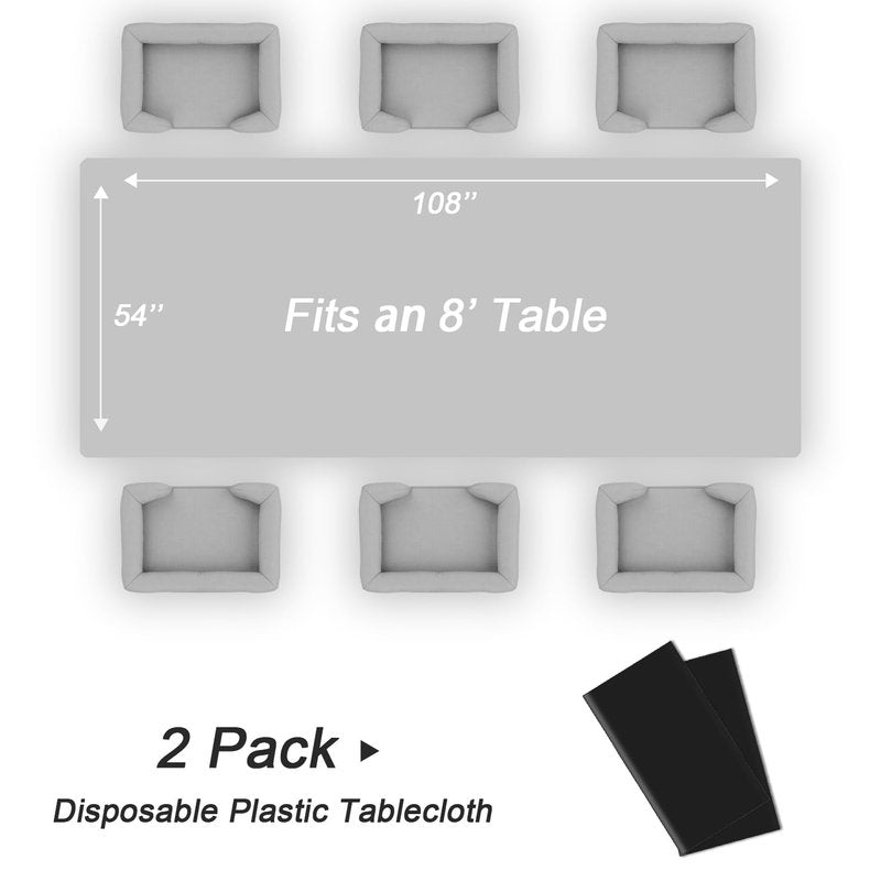 QIKSION Oktoberfest Tablecloth 2 Pack, 54 x 108 Inch Plastic Table Cloth Disposable, Oktoberfest Decorations Party Supplies