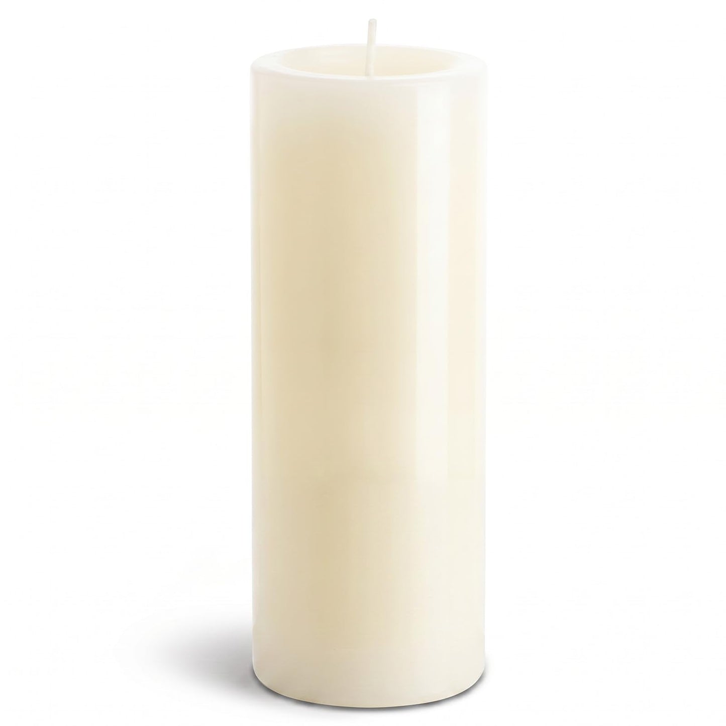 Bougies La Française Unscented Pillar Candle, Ivory, Made in Tunisia, Ready-to-Light Cotton Wick Included, Vegetable Wax Decorative Candle, 3.15" Diameter × 7.87" Tall, Approx. 125-Hour Burn Time