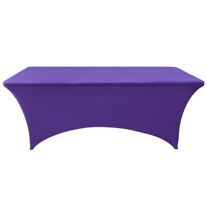ZarzaaSik 10-Pack 8ft Spandex Table Covers for Rectangle Folding Tables - Washable Elastic Tablecloth - Ultimate Fitted Table Protector for Parties, Trade Shows, Banquet, and Wedding