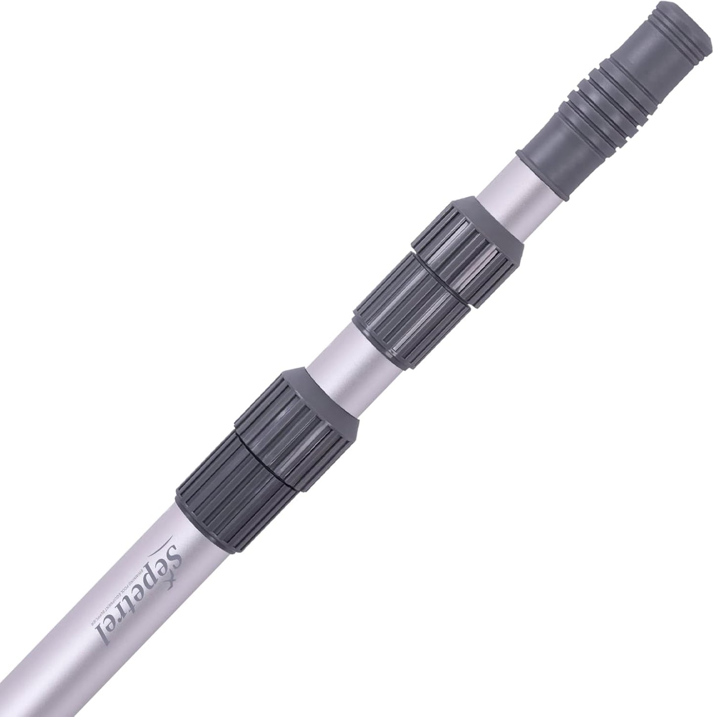 Sepetrel Pool Pole - 12-Foot Telescoping Cleaning Pole for Skimmer Net, Brush & Vacuum Head