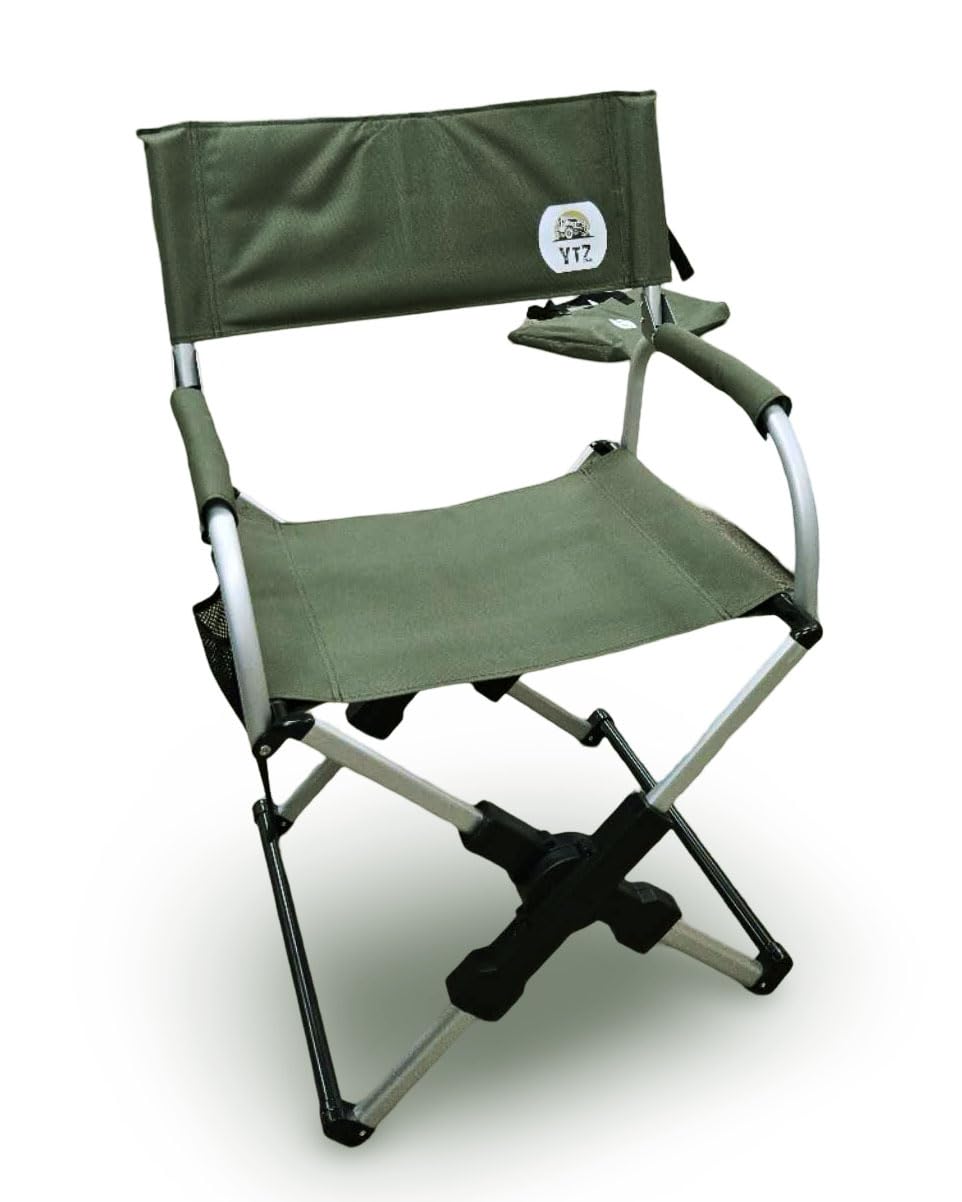 Portable Camping Chair with Carry Bag, Compact, Lightweight Collapsible Arm Chair for Outdoor Camping, Sports, Tailgates, Beach, and Fishing; Supports up to 250lbs [2024 (Green)