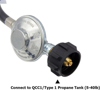Hooshing 6FT Propane Regulator Hose - 3/8" Flare Elbow Adapter for Blackstone Griddles 17” & 22”