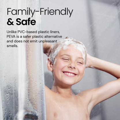 LiBa Waterproof Shower Curtain - Premium Non-Toxic PEVA with Rust-Proof Grommets | Heavy Duty 72x84 Clear