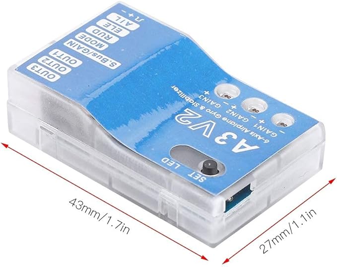 Jadeshay RC Flight Controller F50A 3 Axle Gyro A3 V2 Flight Controller System One Key Auto Hover Multi Mode HV Support Ideal for RC Fixed Wing Airplane Enthusiasts
