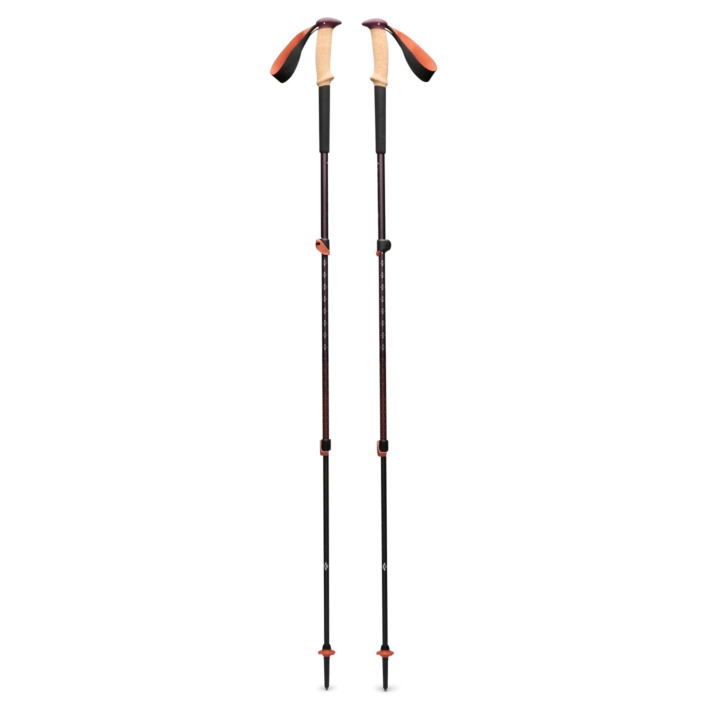 BLACK DIAMOND Trail Cork Trekking Poles (Pair) | Lightweight Collapsible Aluminum Hiking Poles | Natural Cork Grips | FlickLock Adjustable Shafts | Fig