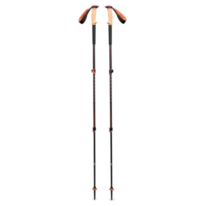 BLACK DIAMOND Trail Cork Trekking Poles (Pair) | Lightweight Collapsible Aluminum Hiking Poles | Natural Cork Grips | FlickLock Adjustable Shafts | Fig
