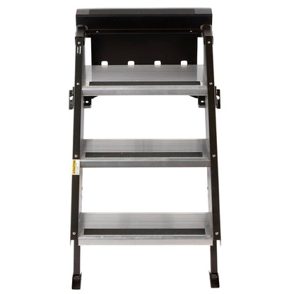 MORryde STP-3-26-29H Strut-Assist StepAbove RV Entry Step - 3 Step, 31.5-37.5" Height, 9" Rise, 26" Door Width