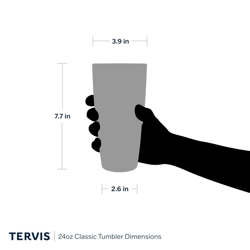 Tervis Shamrock Made in USA Double Walled Insulated Tumbler Travel Cup Keeps Drinks Cold & Hot, 24oz, Classic