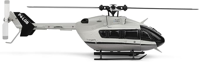 Wltoys K160 Helicopter 4CH EC-145 Rescue Helicopter with Brushless Motor &amp 6G Gyro - Altitude Hold One-Touch Fly 8-10 Min Flight Anti-Crash Scale 4-Blade Design for Beginners and Pros