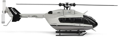 Wltoys K160 Helicopter 4CH EC-145 Rescue Helicopter with Brushless Motor &amp 6G Gyro - Altitude Hold One-Touch Fly 8-10 Min Flight Anti-Crash Scale 4-Blade Design for Beginners and Pros