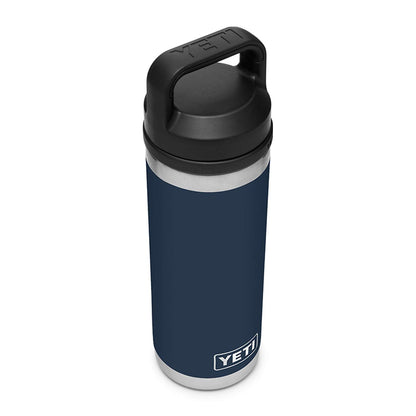 YETI Rambler 18 oz Bottle, Vacuum Insulated, Stainless Steel with Chug Cap, Navy