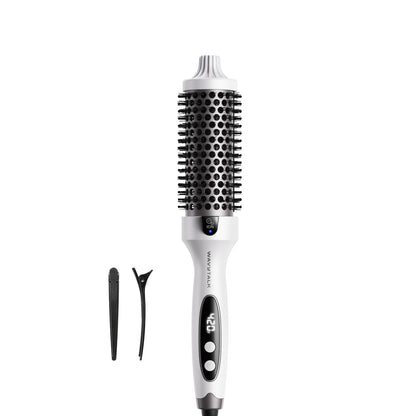 Wavytalk Thermal Brush, Blowout Boost 1.5 inch Heated Round Brush for Blowout Look, Dual Voltage, Pink, Sakura, Tourmaline Ceramic, Negative Ion Technology, 5 Temperature Settings, Less Damage