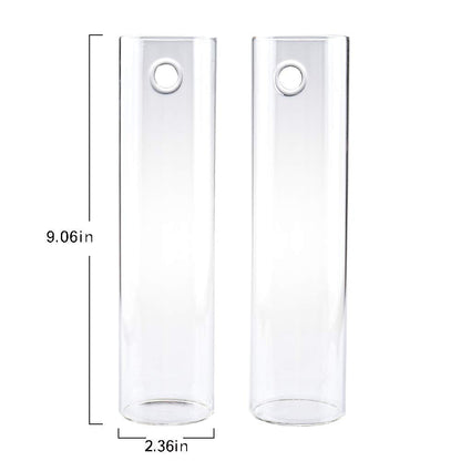 Kingbuy Wall-Mounted Plant Terrarium Propagation Station - 4 Cylinder Hanging Glass Tubes Planter for Hydroponic Plants, Indoor Wall Vases & Decorative Plant Holder Bathroom Office Living Room Decor