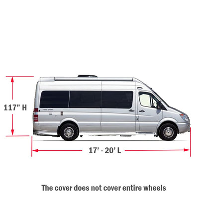 GEARFLAG Class B RV Cover fits 17-20ft with Reinforced Windproof Side-Straps Anti-UV Water-Resistance Heavy Duty for RV Motorhome Camper Cover with Multi-Layer top