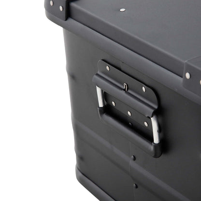 Overland Vehicle Systems Aluminum Box Storage 53QT - Universal Purpose - Heavy Duty Foldable Handles - Heavy Duty Nylon Interior Straps - Boxes are Stackable