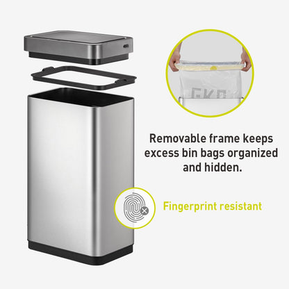 EKO 80 Liter Motion Sensor Trash Can Starter Set - Includes Mirage-X 80 Liter Automatic Touchless Trash Can Plus 60-Count of 21 Gallon Extra-Strong Drawstring Trash Bags