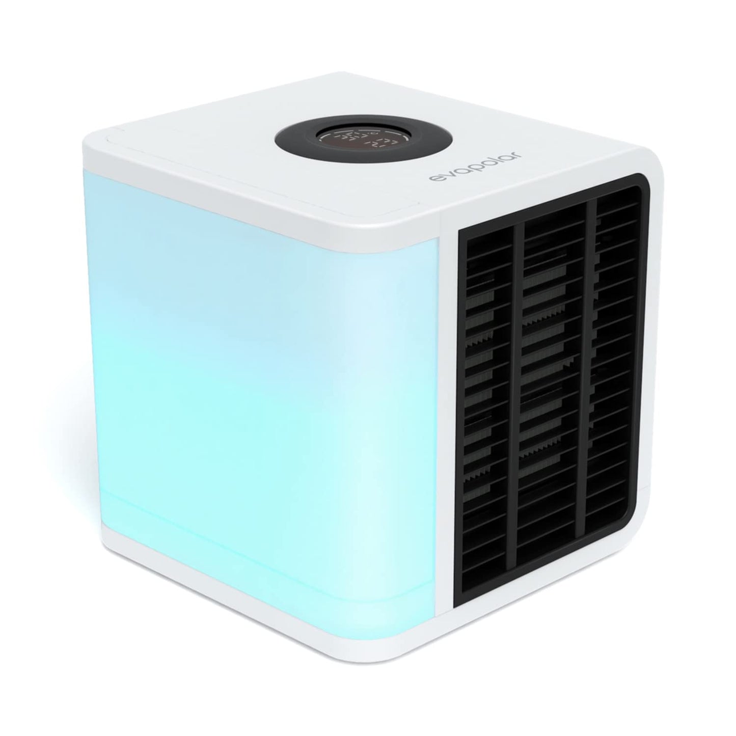 Cooling Fan for Desk and Car - Portable Evaporative Air Cooler for Camping - Small Ice Fan for Tent - Personal Air Conditioners Evalight, White