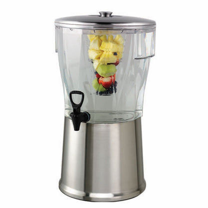 Service Ideas CBDRT5SS Beverage Dispenser with Infuser Tube, Stainless Steel and Plastic, NSF, 5 Gallon, Brushed