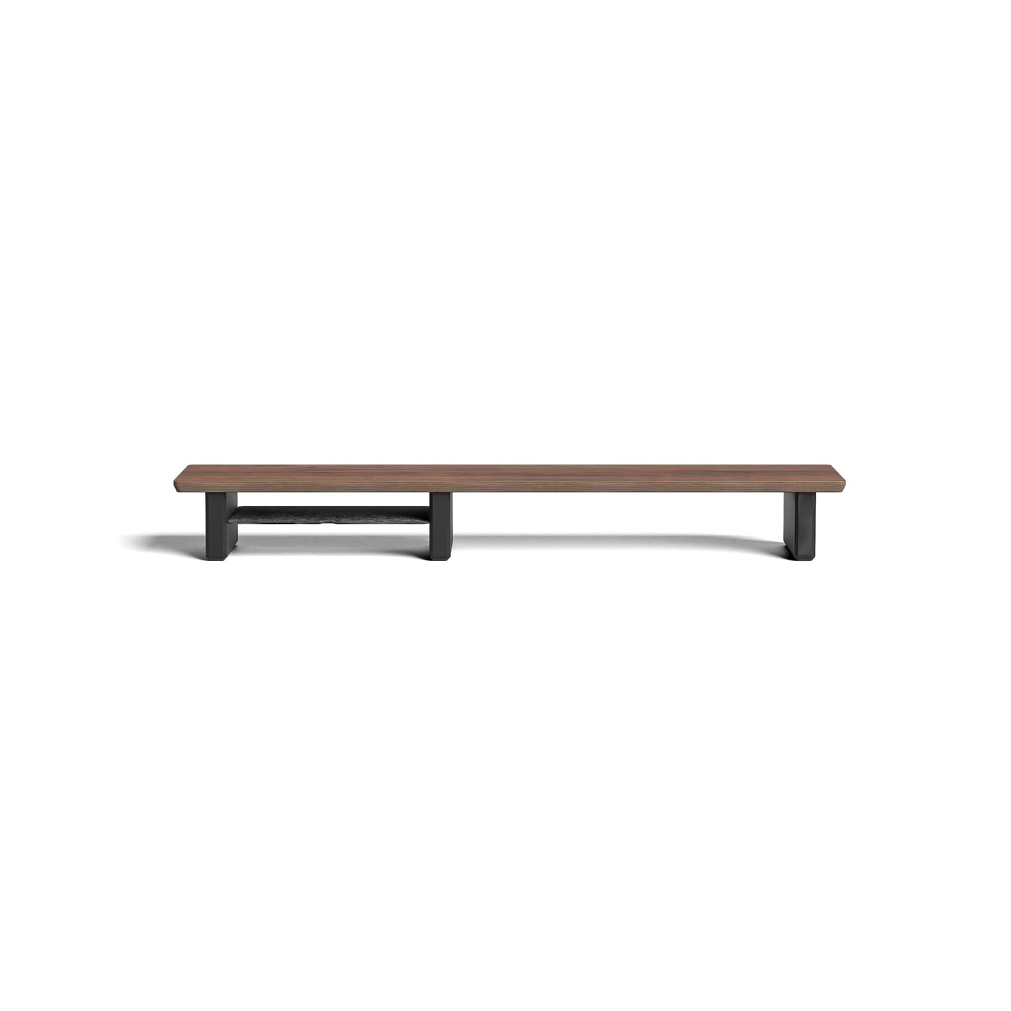 Raico Desk Cockpit Shelf Monitor Stand System Dual Screen Setup Wood Large Desk Accessory Organizer Unit (Walnut, Medium v2 | 36 Inches)