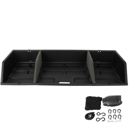 SCITOO 56" PP|Plastic Truck Bed Tool Box,Heavy Duty Crossover Storage for Most Full Size Pickups,Lockable Weatherproof Chest,Fits 56"WX10"DX10"H Truck Beds,Easy Access to Load and Unload
