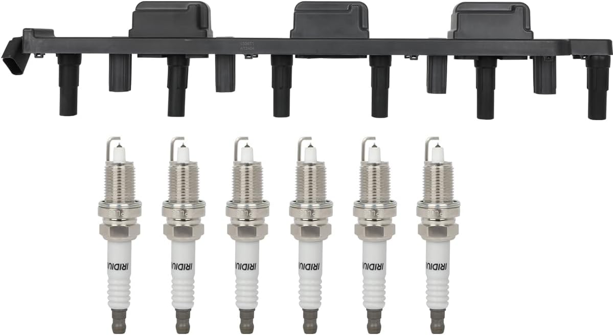 ECCPP 3 ignition coils with 3 iridium Spark Plugs,UF808,coils packs,for Smart Fortwo 2016-2017 0.9L‎224332428R,UF-808