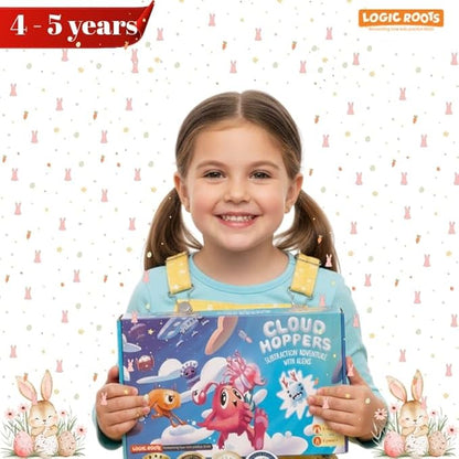 Cloud Hoppers Addition and Subtraction Game - Fun Math Board Game for 6-8 Year Olds Easy to Play Educational Game for Kids at Home Perfect STEM Toy Gift for Girls &amp Boys Grade 1 &amp Up