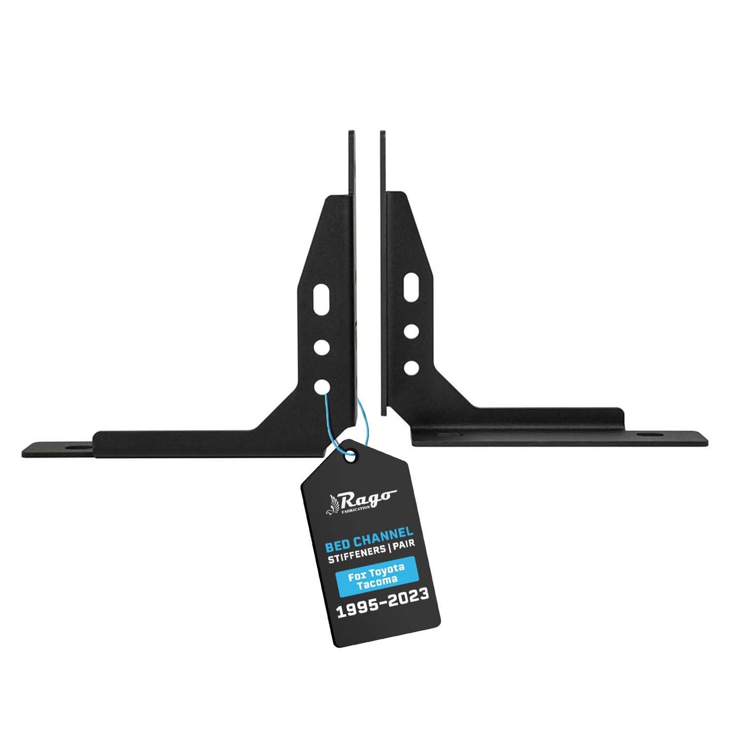 Pair of Bed Channel Stiffeners for 1995-2023 Toyota Tacoma | Made in the USA | Truck Bed Reinforcement | 1st, 2nd, 3rd Gens | Rago Fabrication