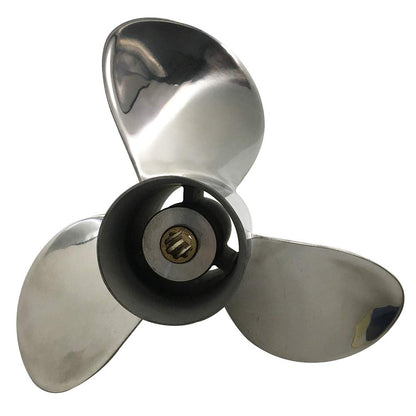 BARDOVEN 8-20HP 9-1/4x11 Stainless Steel Propeller 8 Tooth SS Prop Fit for Honda Outboard Motor, HIGH POLISHED SILVER